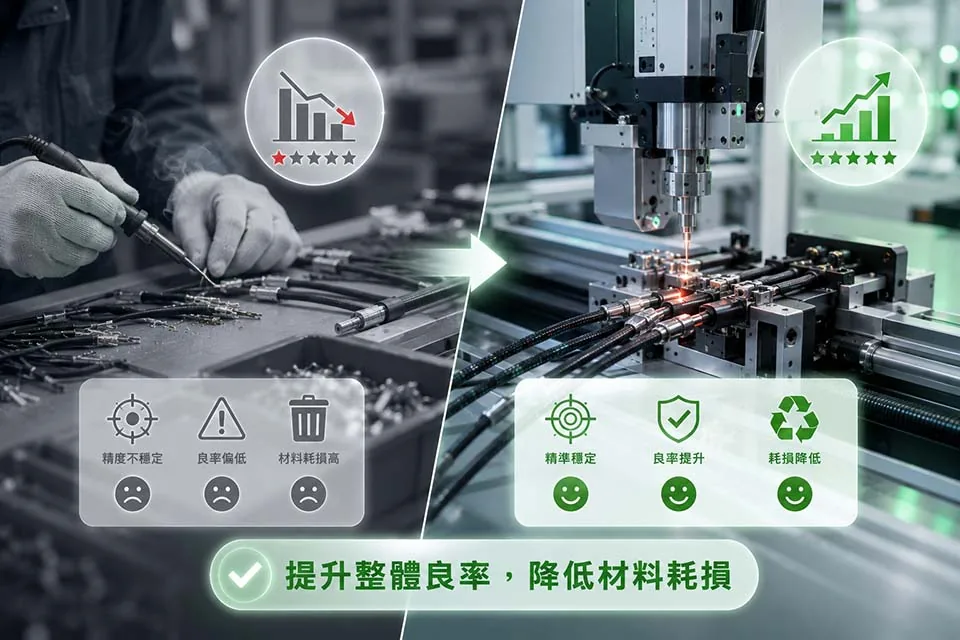 製程資源效率與設備效能提升示意圖